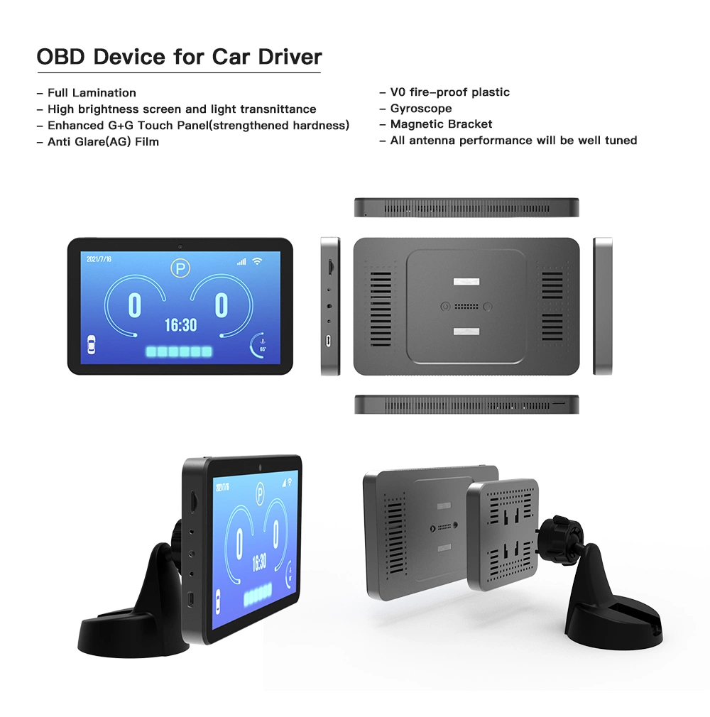 7 Inch Vehicle Tablet Magnetic Mounting Two USB Port GPS Navigation System Tablet Pogo Pin Taximeter