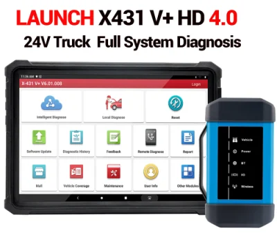 Запуск X431 V+ HDiii HD3 V3.0 Tablet Диагностический сканер для тяжелых грузовиков Автомобильная дизельная техника Инструмент для сканирования оборудованияLaunch X431 V+ Hdiii HD3 V3.0 Tablet Hea